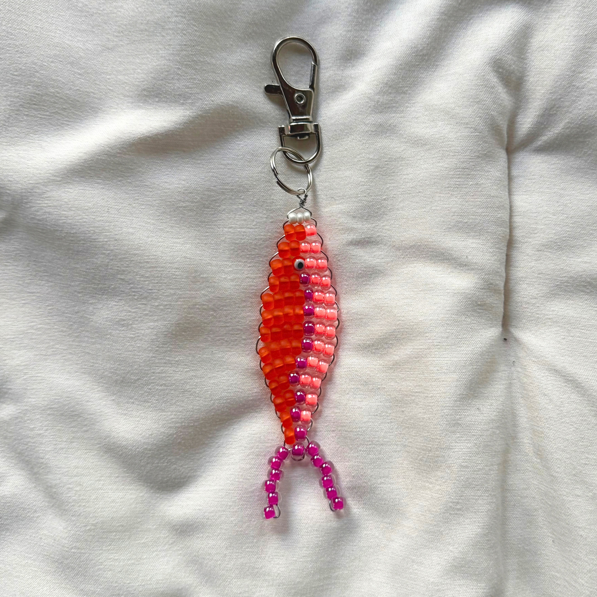 Guppy Beaded Fish Keychain