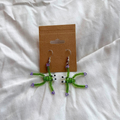 Frog earring - Purple Feet