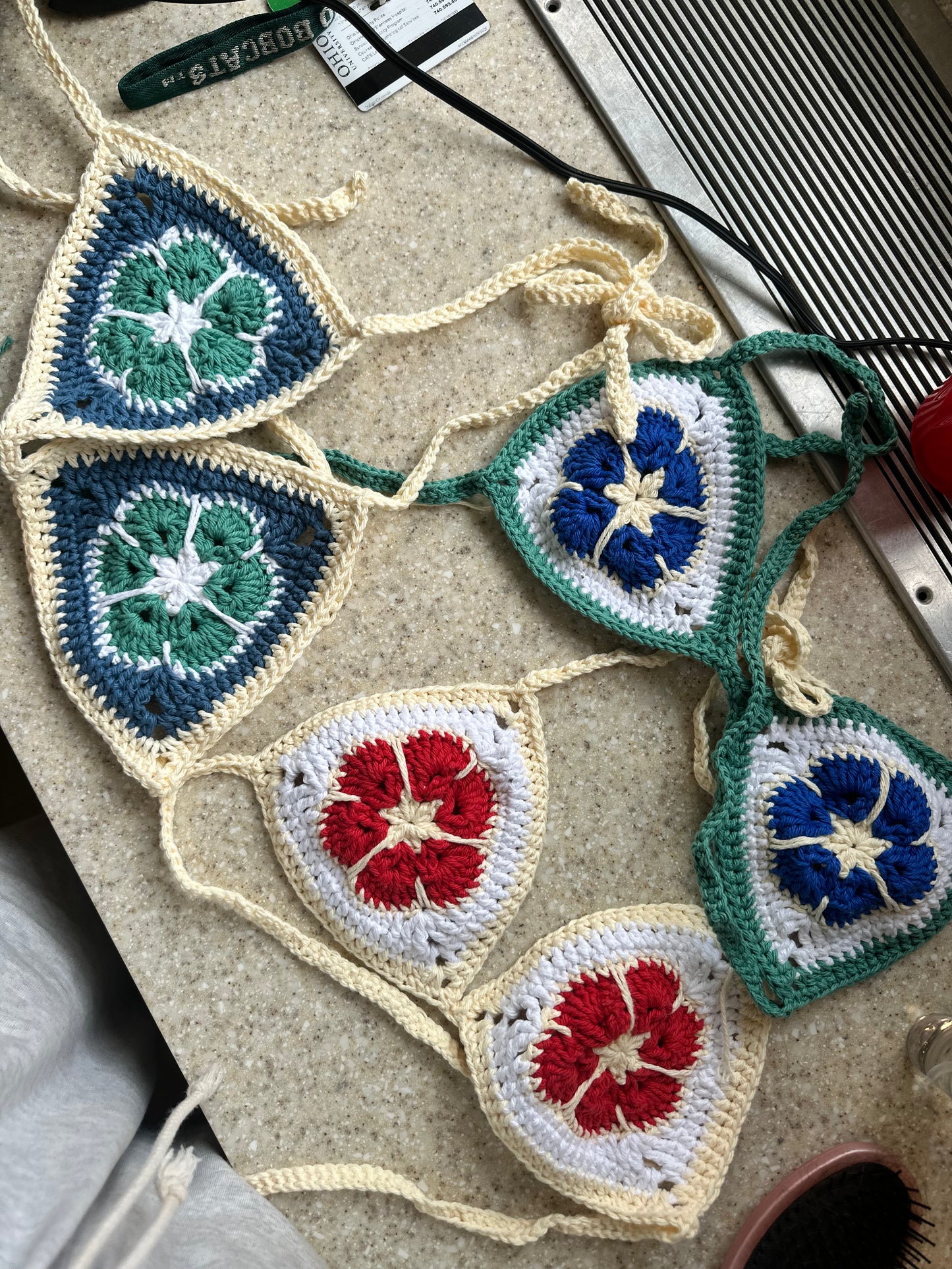 African Flower Bikini top